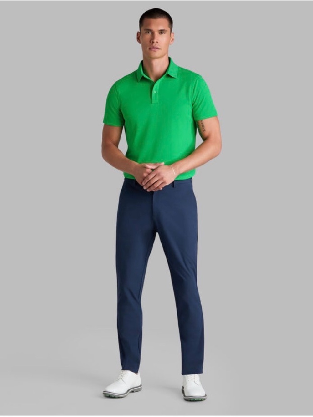 G/FORE Men’s Essential Performance Pique Polo-Clover Size Large